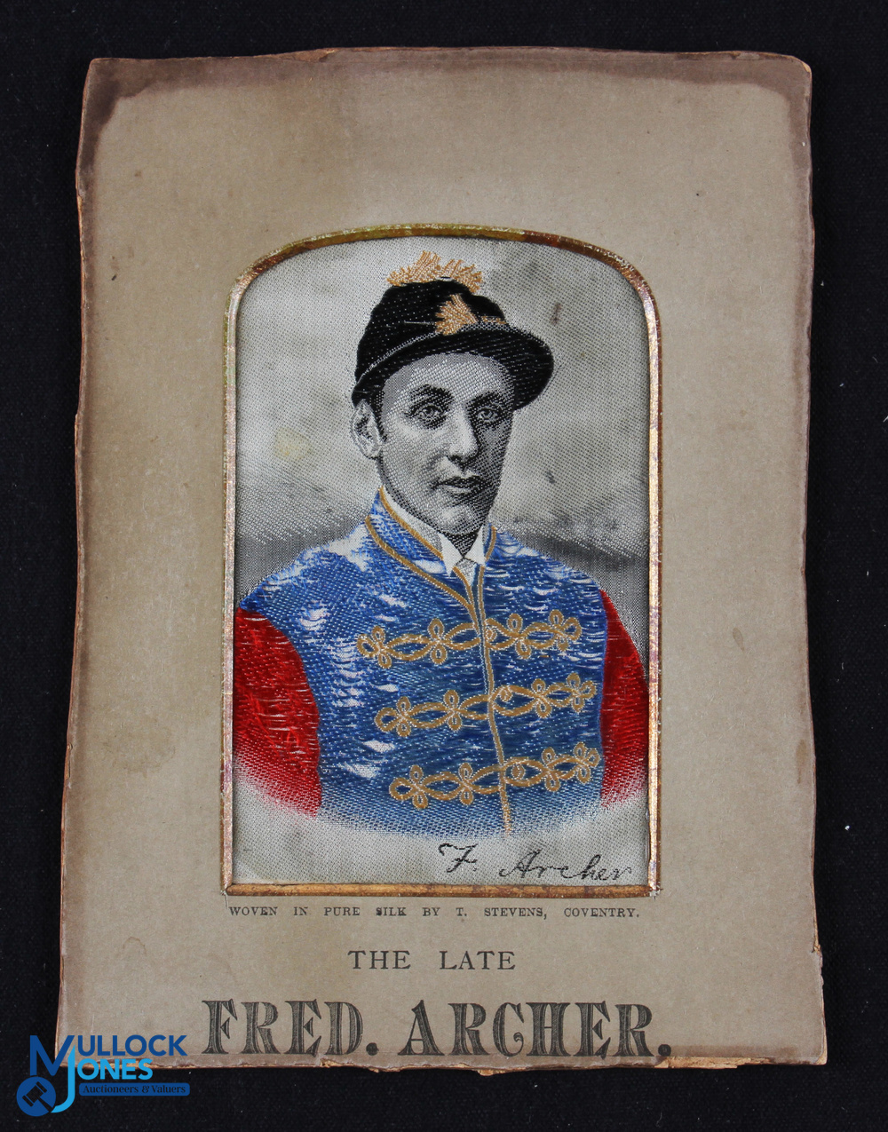 Fred Archer Known as the 'Tin Man' 1857 -1886 Silk Stevengraph - The Champion Jockey For 13