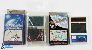 Casio CG-110 Cosmo Fighter and Solar Shuttle CG-10 - working, both boxed with instructions - the