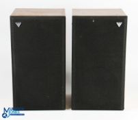 A Pair of Vintage Griffin Speakers, in wooden surround - size #26cm x 27cm x 47cm - untested