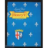 Laurence Olivers "Henry V" 1944-45 Programme - this Classic War Time Technicolor Film. A large