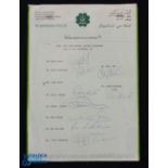 Autographs - Snooker - a sheet of autographs of leading snooker stars including Steve Davis, Terry