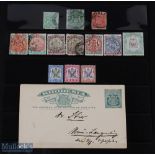 Rhodesia & Nyasaland - Collection of 13 Stamps and Post Card 1890s-1910. All British South Africa