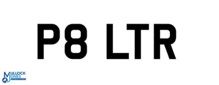 Private UK Vehicle Registration Plate - P8 LTR