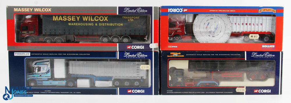 Corgi 1/50 Scale Lorries (4) - CC12508 Atkinson Borderer flatbed trailer and pipes load