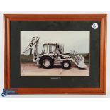 Caterpillar Cat 428 Series II, framed limited edition photograph, frame and mounted under glass - #
