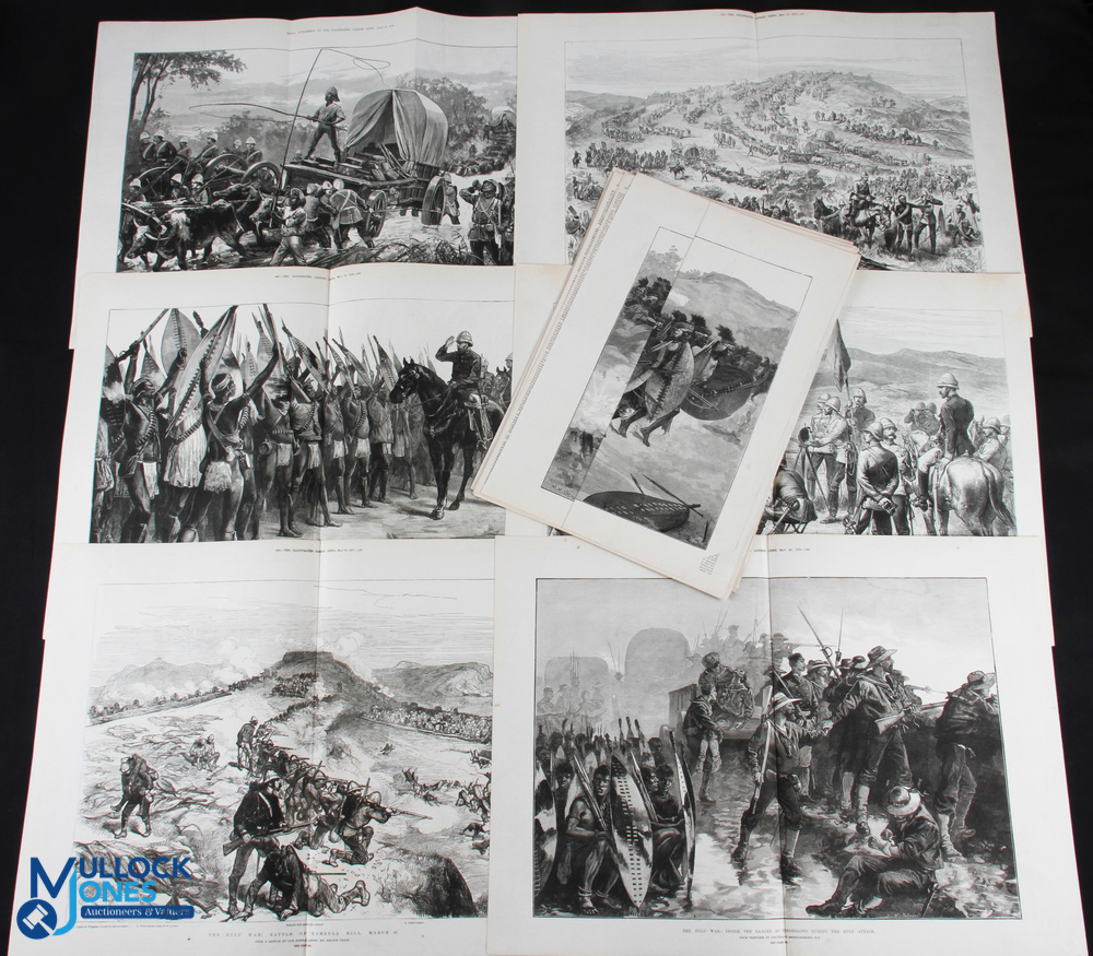 The Zulu War 1879 - 16 very fine double page engravings, taken from the Illustrated London News,