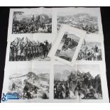 The Zulu War 1879 - 16 very fine double page engravings, taken from the Illustrated London News,