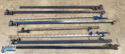 Record, Silverline, Nutool, Greenwood Sash Clamps, a collection very long Clamps #2.01cm jaws of the
