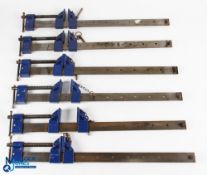 Record Sash Clamps Tools No.135 48cm Jaws (19") a collection of clamps, all in good used