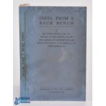 India - 'India from a Back Bench', Methuen & Co, 1934 - a rare collection of essays by four back