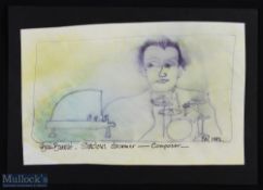 Entertainment - Music - Brian Bennet - Shadows - Original Self Portrait Sketch in pen, date May