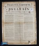 France - The National Convention Bulletin - Dimanche 4 Novembre 1792 - the short lived convention