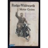 Rudge-Whitworth Motor Cycles 1929 - 20 page catalogue illustrating and detailing with specifications