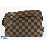 Fendi Roma Italy Monogram Checked Duffle/Tote bag with webbing shoulder strap, size #38cm x 30cm x