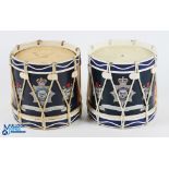 Pair of Suffolk Police Constabulary Ice Buckets in the form of drums, height 17cm