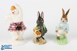 Royal Doulton The Snowman - Highland Snowman Figure 1985 DS7, plus Beswick Peter Rabbit and
