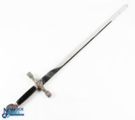 Medieval King Arthur Excalibur Replica Sword, in protective plastic case foam lined, #95cm long