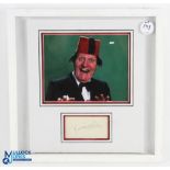 Entertainment - Tommy Cooper Autograph Display features an autograph album page below a print of