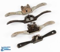 Stanley Spokeshave Carpentry Tools Lot, to include unnumbered shave both with adjusting nuts round