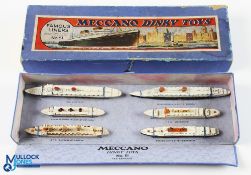 Dinky Toys Boxed Pre-War Famous Liners No.51, original box with some signs of wear, contents clean