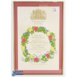 Fanfare for Elizabeth - Royal Opera House 1986 - a superb silk poster for the celebration of the