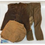 WWII British Army Military Uniform Despatch Riders Breeches Trousers (30" waist), WW2 Leather jerkin