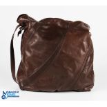 Salvatore Ferragamo Drawstring brown leather bag, made in Italy - size #37cm x 35cm