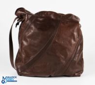 Salvatore Ferragamo Drawstring brown leather bag, made in Italy - size #37cm x 35cm