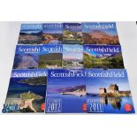 2011-2021 a run of 11 Scottish Field Calendars, all unused