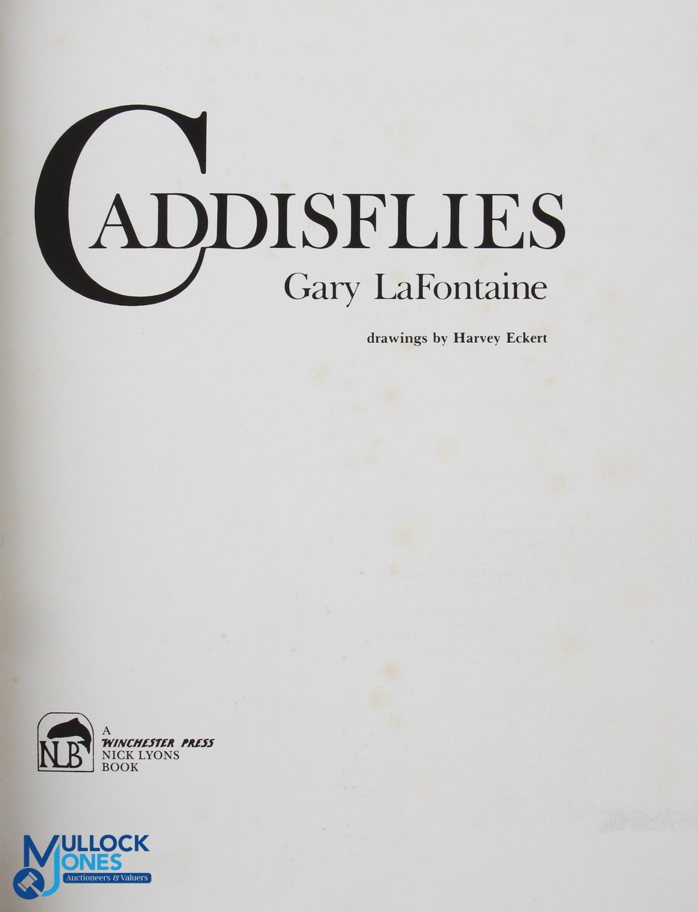 1981 LaFontaine, Gary - "Caddisflies" first edition containing photos and drawings throughout, - Image 2 of 2