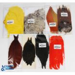 Cheveron Hackles Devon - 8 assorted dyed saddles (8)