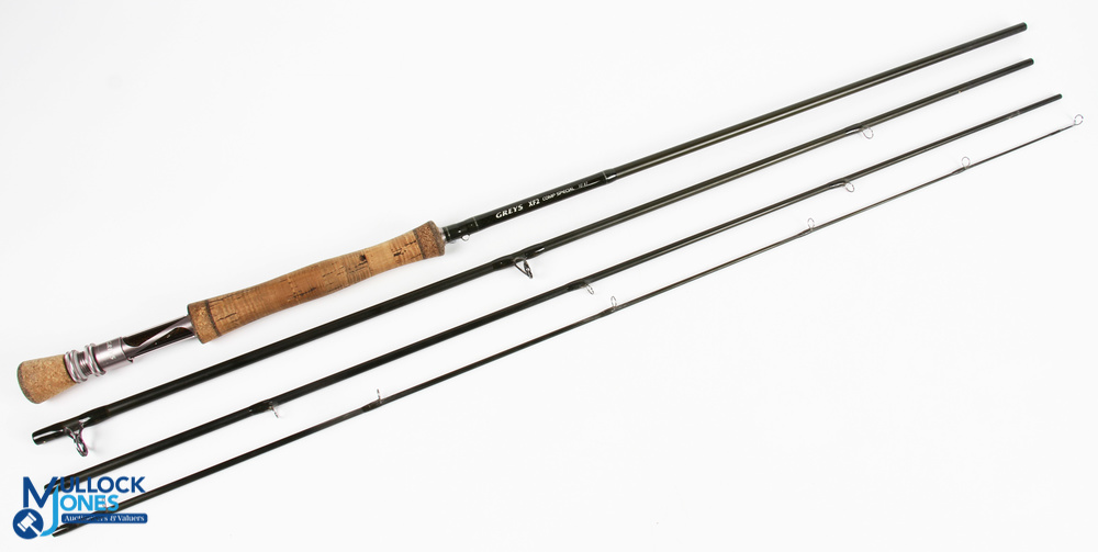 Grey's Alnwick XF2 Comp-Special carbon fly rod 10ft 4pc line 7#, alloy double uplocking skeletal - Image 2 of 3