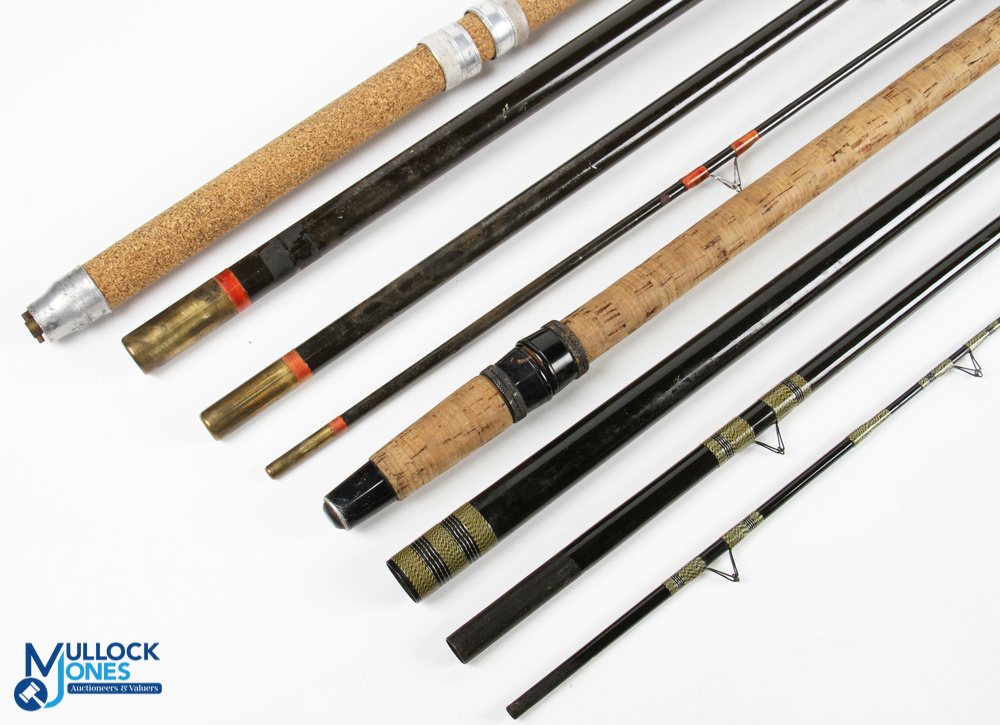 Unnamed hollow glass match rod 18' 4pc with detachable 26" handle, stand off rings throughout, cloth - Bild 3 aus 3