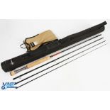 Daiwa Laxa SW carbon fly rod 10ft 4pc line 8#, alloy double uplocking reel seat with fighting