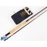 Hardy Alnwick Jet Fibalite trout fly rod 9ft 2pc line 7#, alloy uplocking reel seat, agate lined