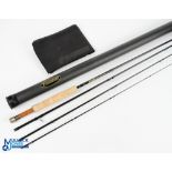 A superb Sage One 5100-4 Kinetic Technology carbon trout fly rod - 3 1/16oz, 10' 4pc, line 5#, alloy