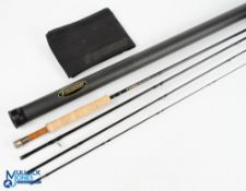 A superb Sage One 5100-4 Kinetic Technology carbon trout fly rod - 3 1/16oz, 10' 4pc, line 5#, alloy