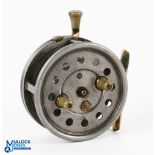 JS Sharpe of Aberdeen 4" ‘Scottie' alloy casting reel in Silex style with rim tensioner and brake