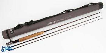 Greys Alnwick "Missionary" carbon brook fly rod 7ft 3" 3pc, line 3/4#, alloy uplocking reel set with