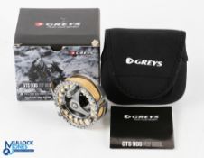Greys Alnwick GTS900 2/3/4 alloy fly reel No 01E16CK - 3.5" spool with twin counter balanced spindle