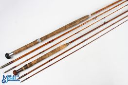Edgar Sealey Redditch "The Scotty" all round split cane salmon fly rod, 12ft 6" 3pc, 22" handle with