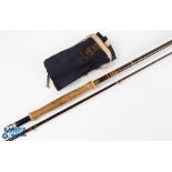 Hardy Alnwick "The Esk" hollow glass boat trout fly rod 10ft 2pc line 7#, uplocking reel seat, agate