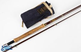 Hardy Alnwick "The Esk" hollow glass boat trout fly rod 10ft 2pc line 7#, uplocking reel seat, agate
