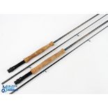 Daiwa Graphite CF-98 carbon trout fly rod made in Scotland - 10' 6" line 7/9#, alloy double