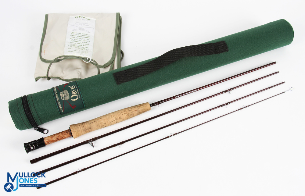 Orvis USA Superfine Full Flex brook carbon fly rod, WT 2 1/8oz, alloy uplocking reel seat with
