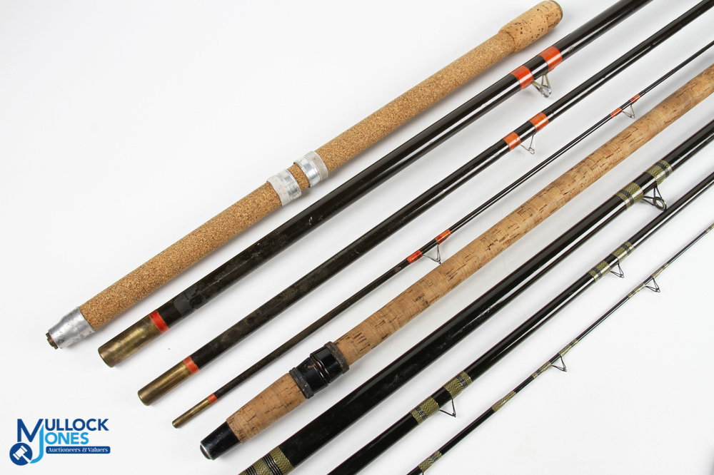 Unnamed hollow glass match rod 18' 4pc with detachable 26" handle, stand off rings throughout, cloth - Bild 2 aus 3