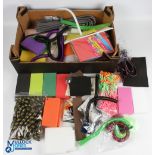 Large collection of sheet and block foam, beads, floating yarn, mylar tubing