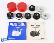 7x Abu spare spools and 1x instructions for 506 (8)