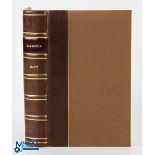 Davy, Sir Humphrey - "Salmonia or Days of Fly Fishing" 4th ed 1851, quarter calf binding, rebound