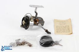 Hardy Bros "The Altex" No 1 MkV LHW fixed spool alloy spinning reel, strong bail, on/off check,